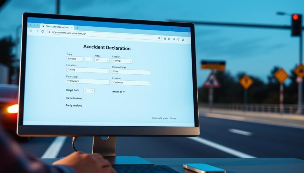Deklarācija par satiksmes negadījumu internetā